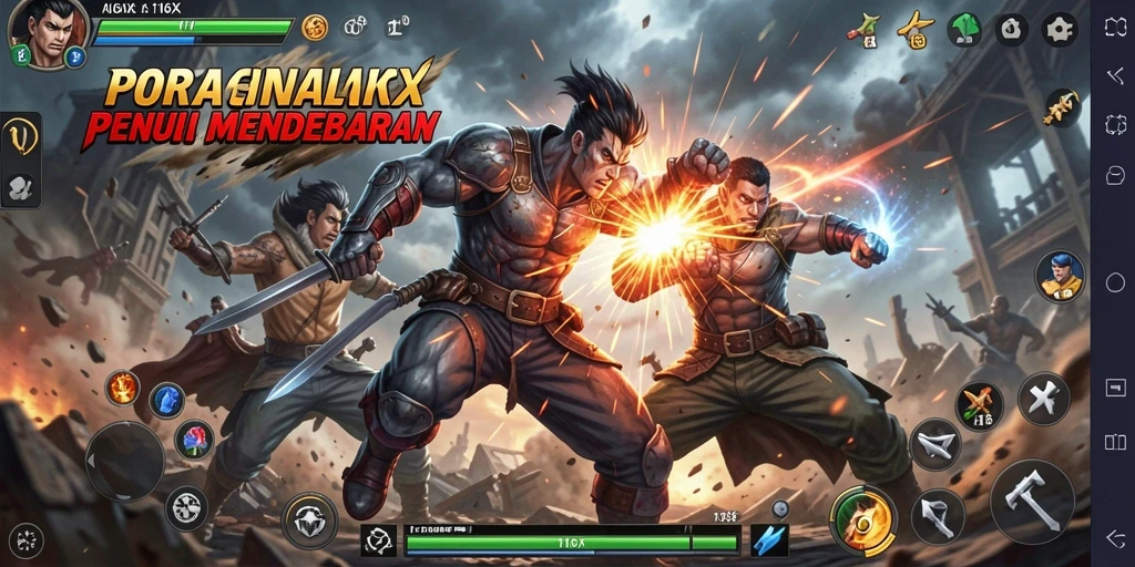 Gameplay mengasyikkan di dunia 116X dengan pertarungan intens.