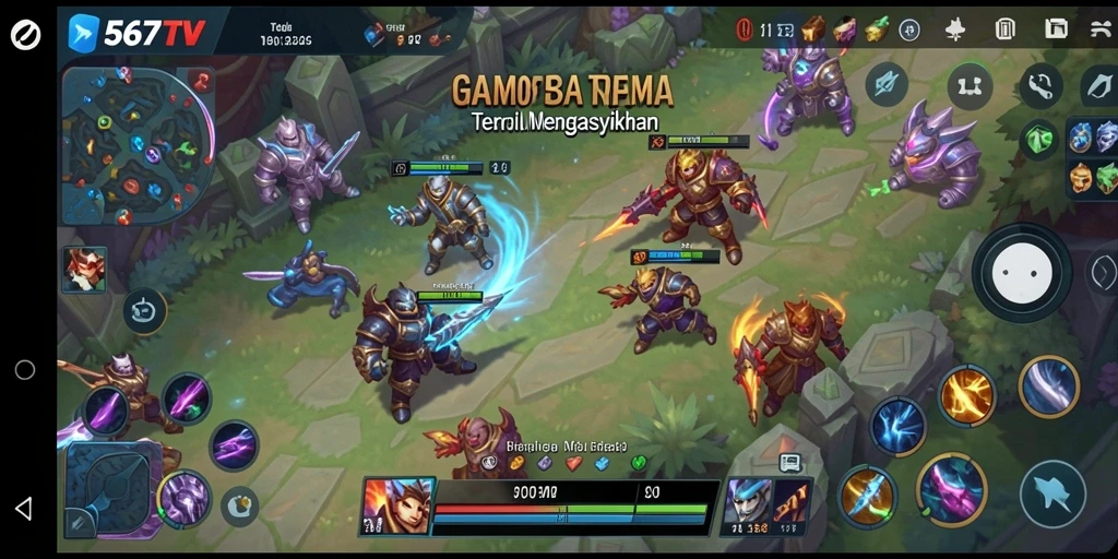 Gameplay menarik dari <strong>567TV</strong> yang menampilkan kemeriahan pertempuran MOBA.