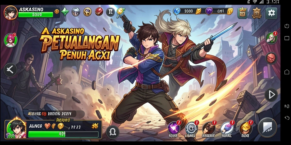 Tampilan gameplay seru dan karakter Anime yang menarik.