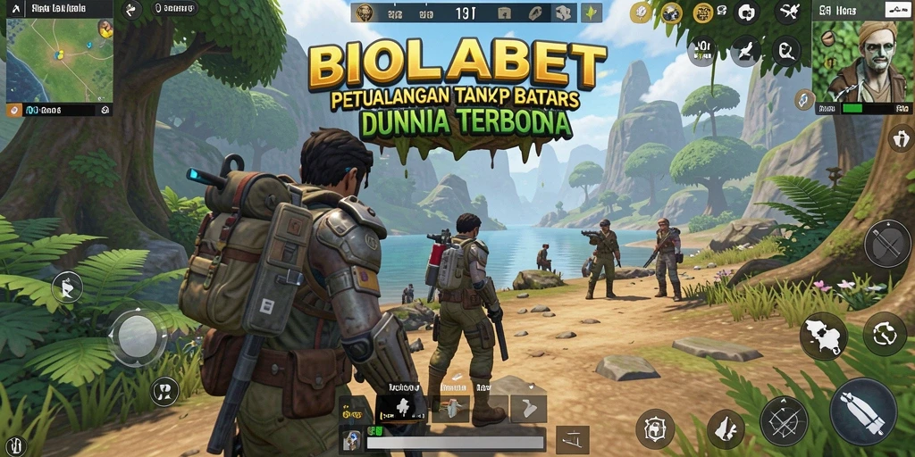 Tangkapan layar menunjukkan suasana dunia terbuka yang menakjubkan di BIOLABET.
