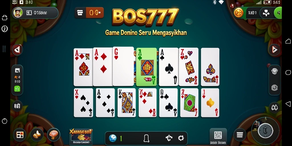 Tampilan gameplay Domino yang seru dan dinamis di BOS777.