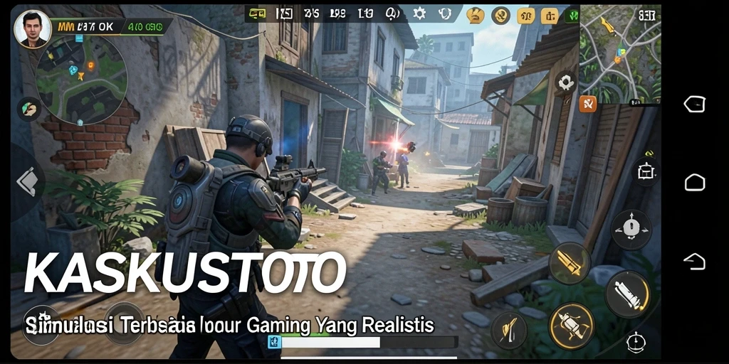 Screenshot gameplay KASKUSTOTO menunjukkan dunia simulasi yang realistis dan menarik.