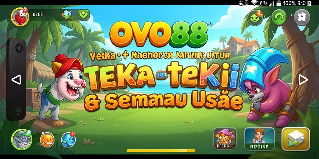 Screenshot OVO88 menunjukkan gameplay menantang di level teka-teki.