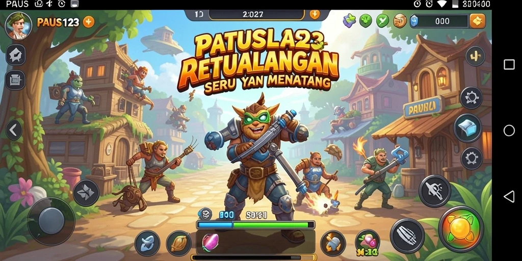 Screenshot utama PAUS123 menampilkan serunya gameplay Arcade.