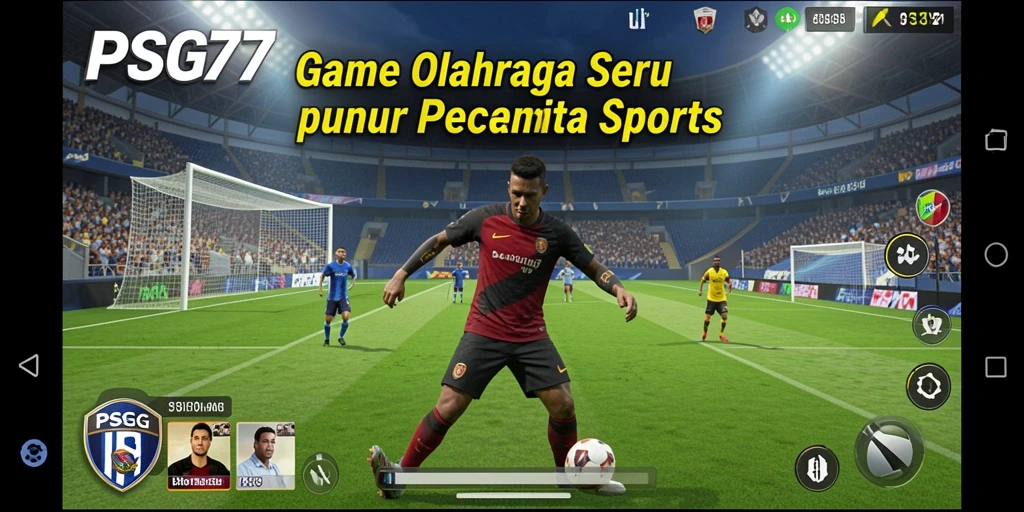 Tampilan gameplay seru di PSG77 dengan aksi olahraga nyata.