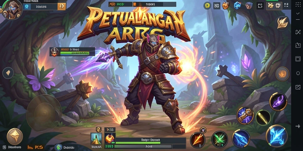Tampilan menarik dari gameplay ARPG RK55 yang penuh aksi.