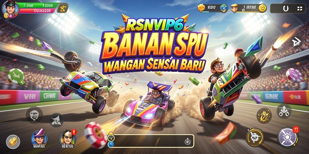 Tampilan gameplay RSNVIP6 yang mendebarkan saat balapan.